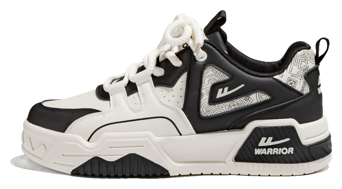 Warrior Low top Skateboard Shoes Men's Beige Gray 