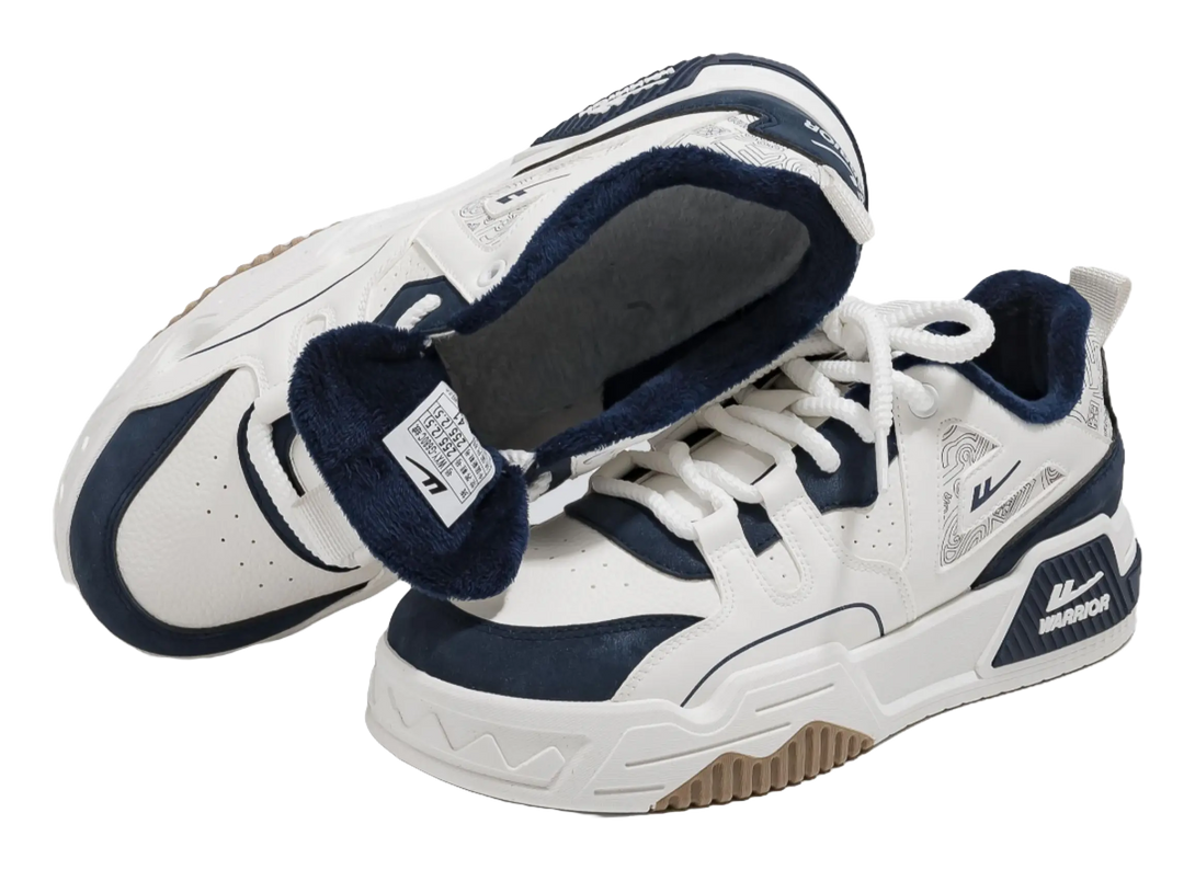 Warrior Low top Skateboard Shoes Men's Beige Gray 