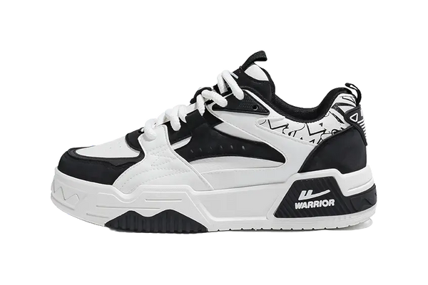 Warrior Low top Skateboard Shoes Men's White Black 