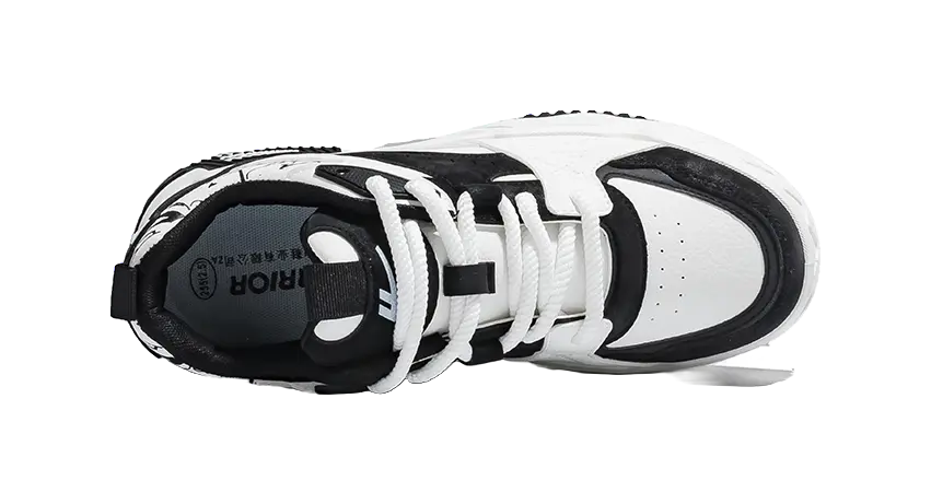 Warrior Low top Skateboard Shoes Men's White Black 