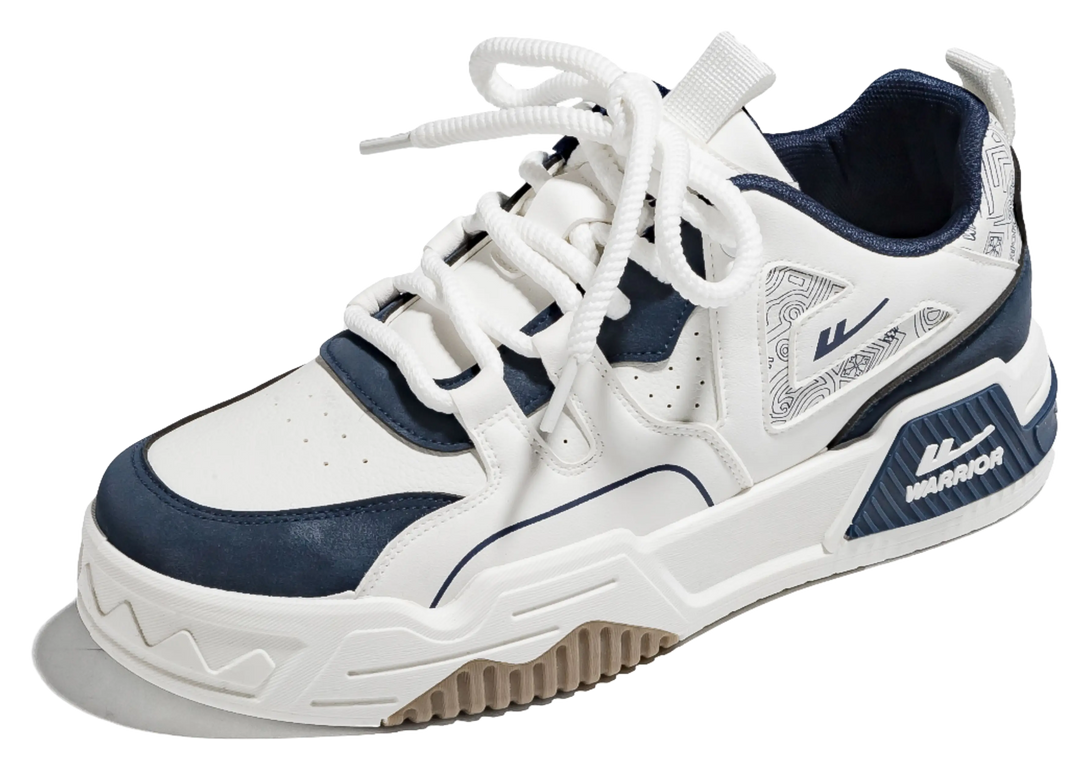 Warrior Low top Skateboard Shoes Men's White Black 