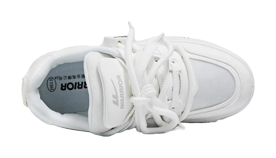 Warrior Low top Skateboard Shoes Unisex White 