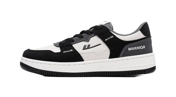Warrior Low top Skateboard Shoes Unisex White Black 