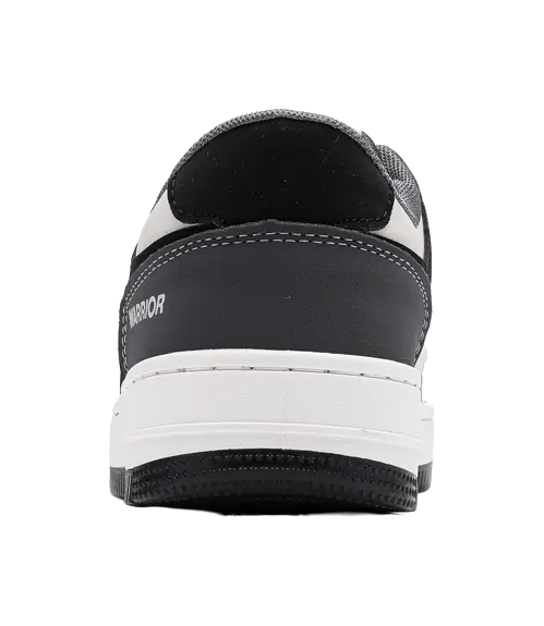 Warrior Low top Skateboard Shoes Unisex White Black 