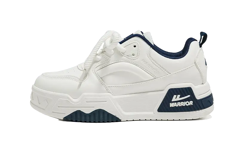 Warrior Low top Skateboard Shoes Unisex White Gray Red 