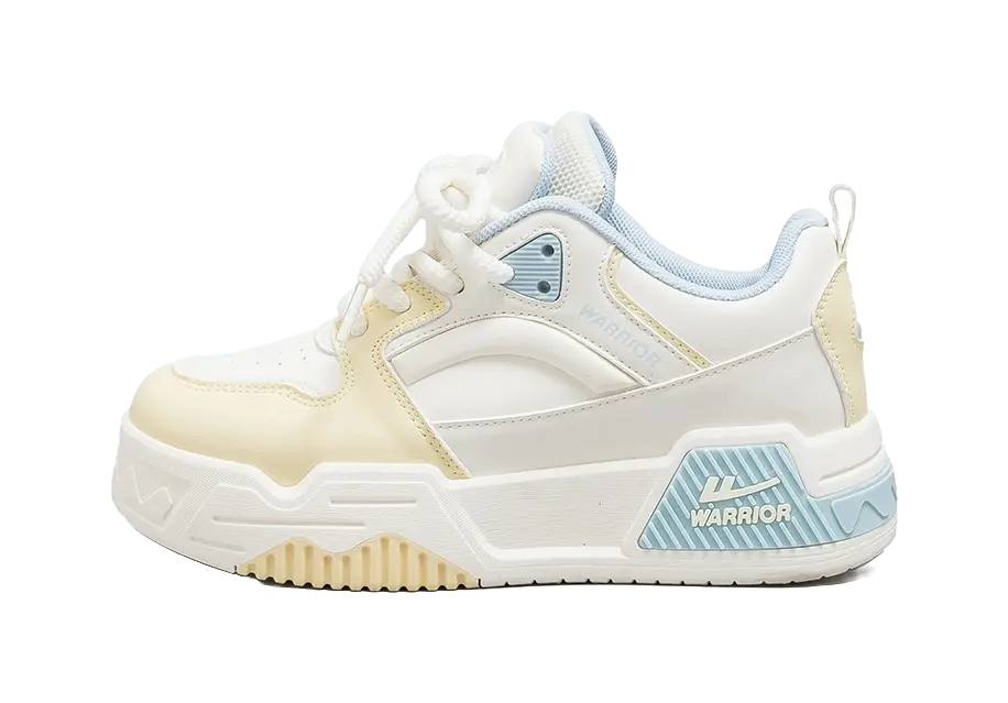 Warrior Low top Skateboard Shoes Unisex White Gray Red 