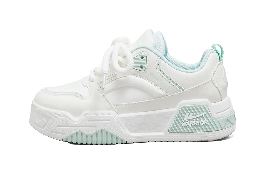 Warrior Low top Skateboard Shoes Unisex White Gray Red 