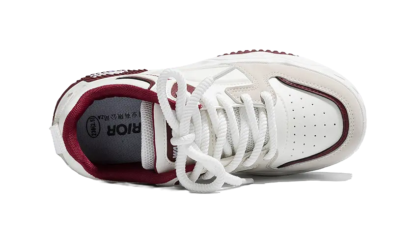 Warrior Low top Skateboard Shoes Unisex White Gray Red 