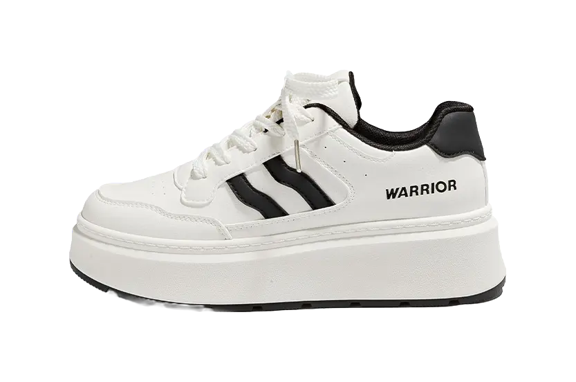 Warrior Low top Skateboard Shoes Women's Beige Black 