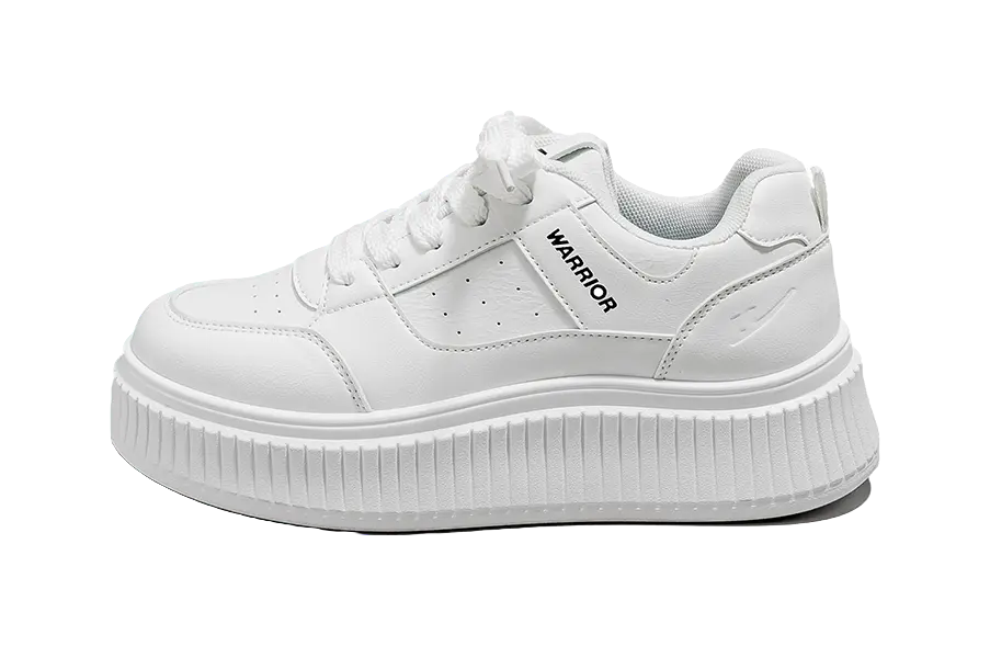 Warrior Low top Skateboard Shoes Women's Beige Black 