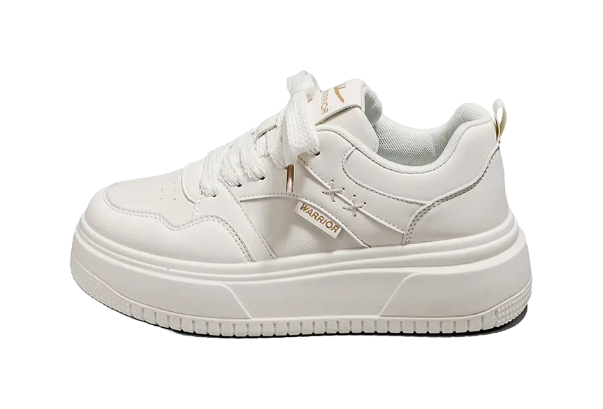 Warrior Low top Skateboard Shoes Women's Beige Black 