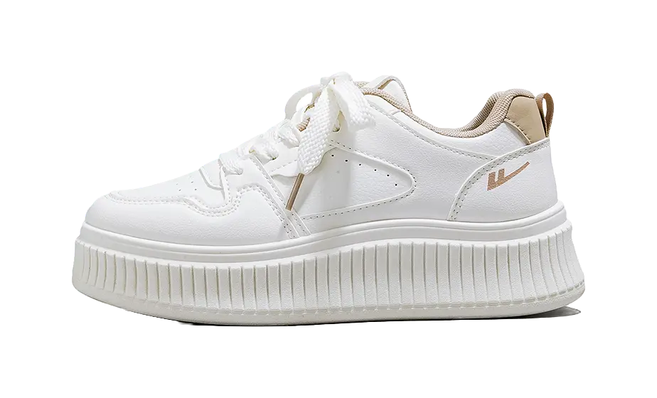 Warrior Low top Skateboard Shoes Women's Beige Black 