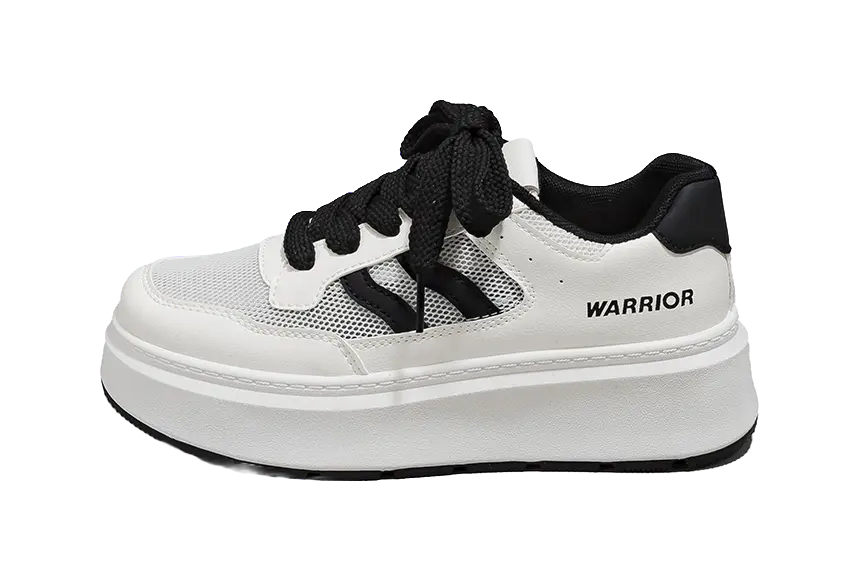 Warrior Low top Skateboard Shoes Women's Beige Black 