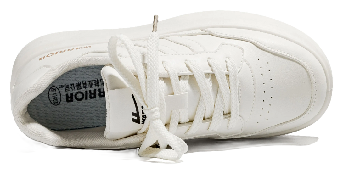 Warrior Low top Skateboard Shoes Women's Beige Black 