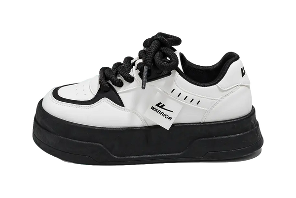 Warrior Low top Skateboard Shoes Women's White Black 