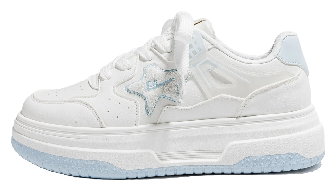 Warrior Low top Skateboard Shoes Women's White Blue 