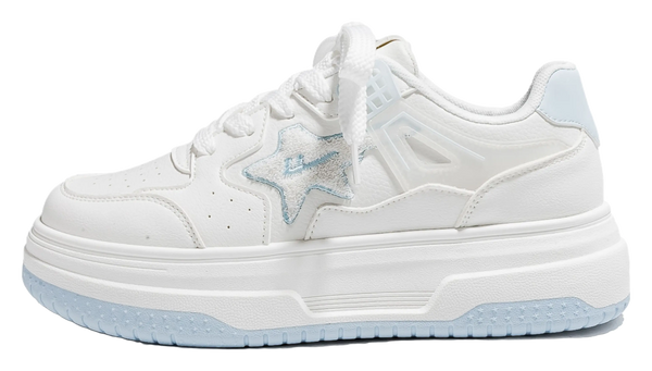 Warrior Low top Skateboard Shoes Women's White Blue 