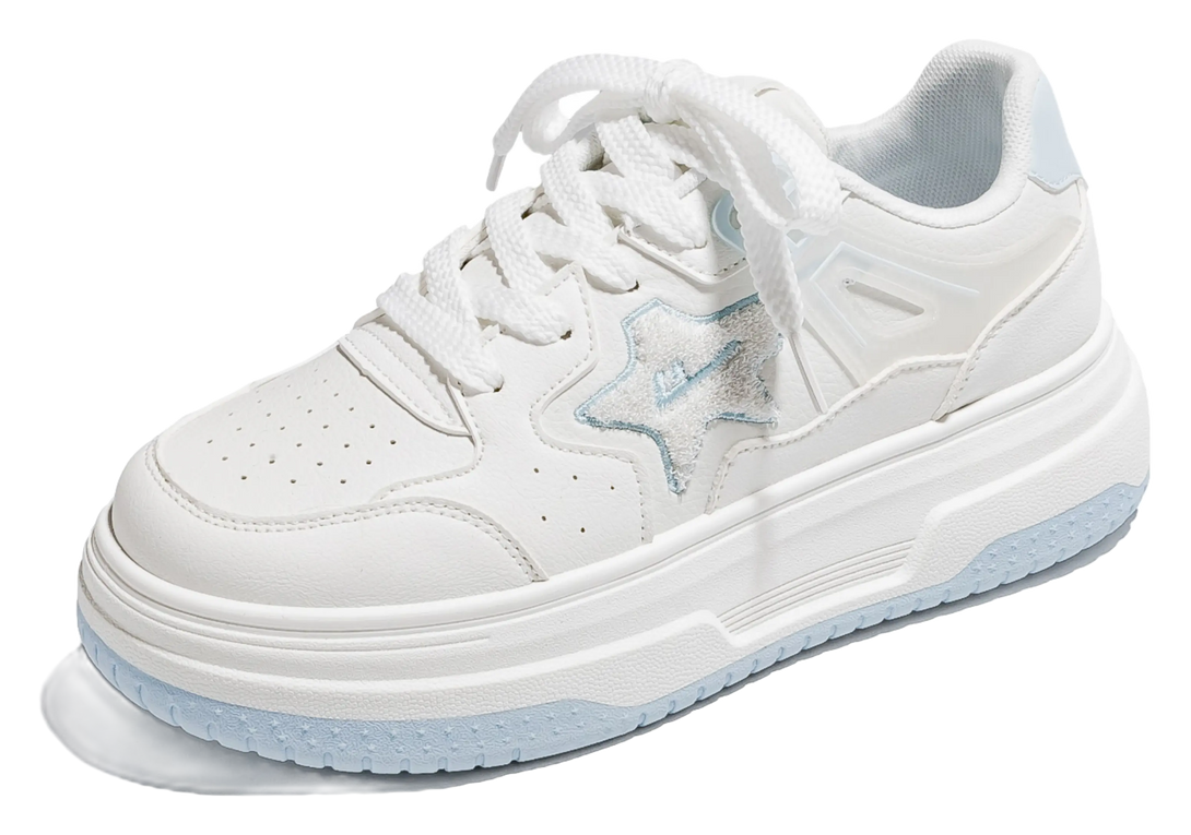Warrior Low top Skateboard Shoes Women's White Blue 
