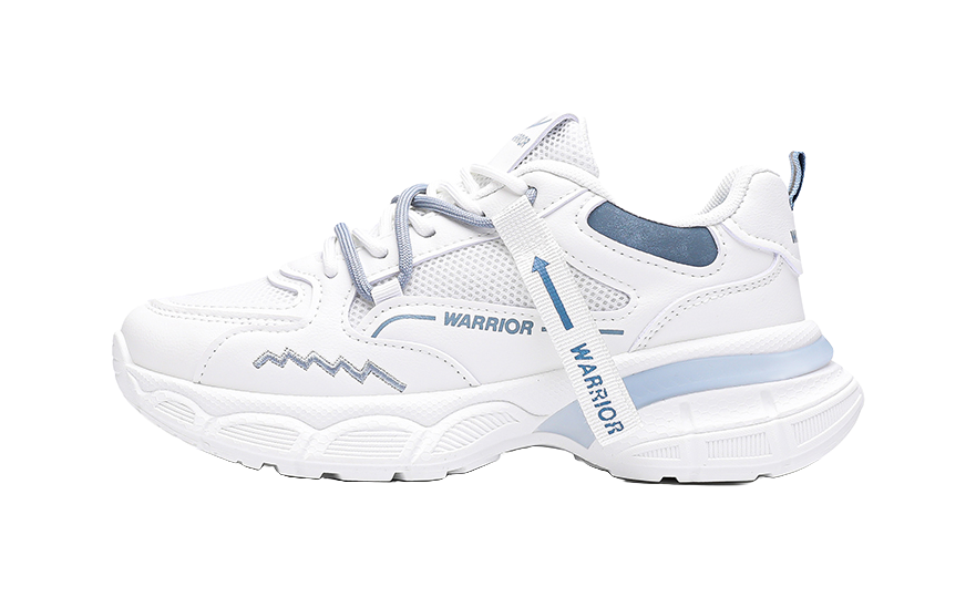 Warrior Low top Sports Casual Shoes Women's White Blue 
