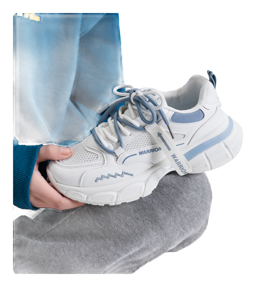 Warrior Low top Sports Casual Shoes Women's White Blue 