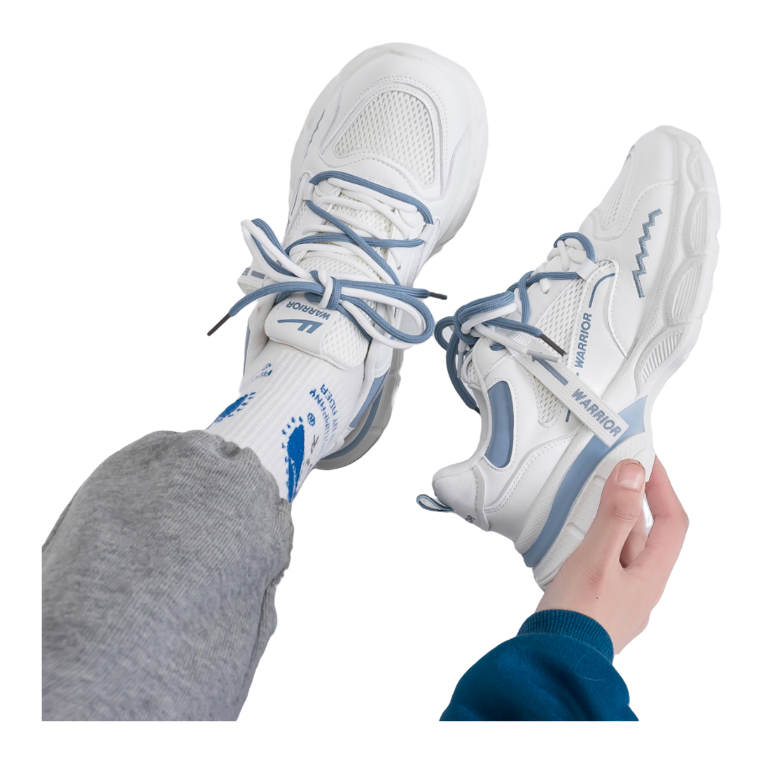 Warrior Low top Sports Casual Shoes Women's White Blue 