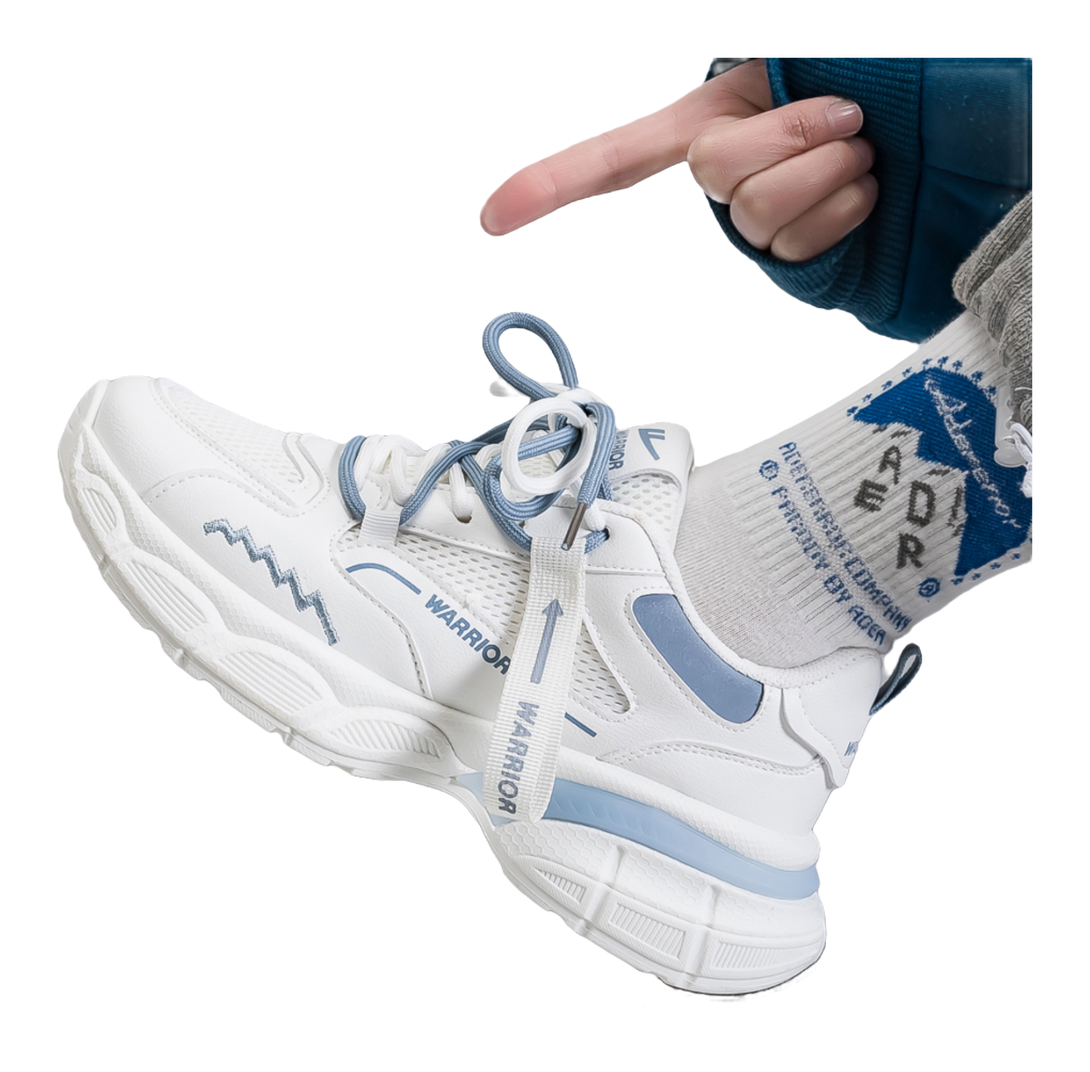 Warrior Low top Sports Casual Shoes Women's White Blue 