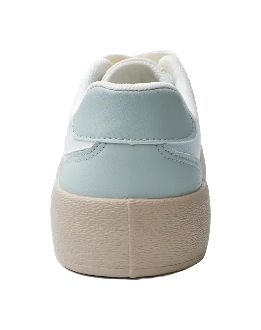 Warrior Non slip Lightweight Low top Skateboard Shoes Women's Blue Beige 