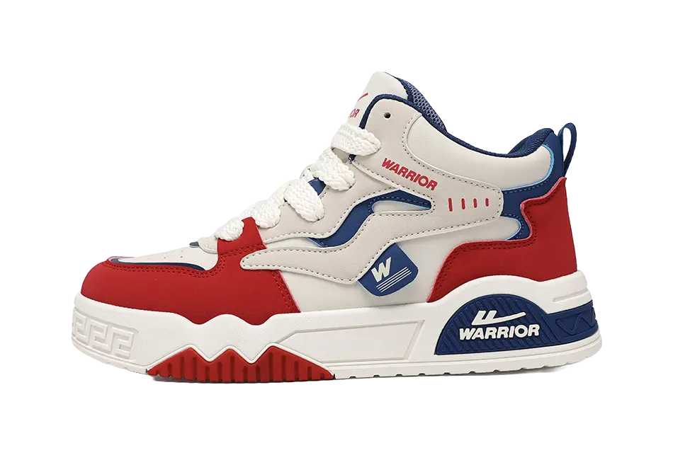 Warrior Puffy Shoes Abrasion Resistant Lightweight Height Increasing High top Skateboard Shoes Men's 