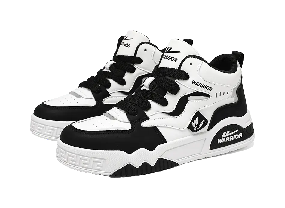 Warrior Puffy Shoes Abrasion Resistant Lightweight Height Increasing High top Skateboard Shoes Men's 