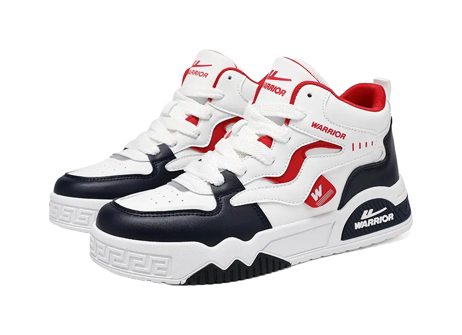 Warrior Puffy Shoes Abrasion Resistant Lightweight Height Increasing High top Skateboard Shoes Men's 