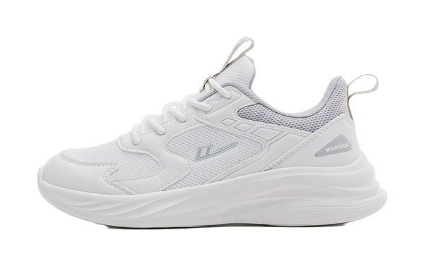 Warrior Shock Absorbing, Non Slip, Wear Resistant, Breathable And Lightweight Low top Casual Shoes Unisex White Gray 