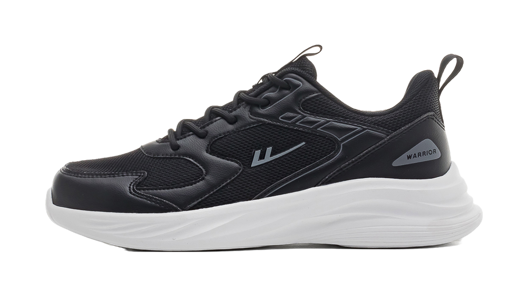 Warrior Shock Absorbing, Non Slip, Wear Resistant, Breathable And Lightweight Low top Casual Shoes Unisex White Gray 