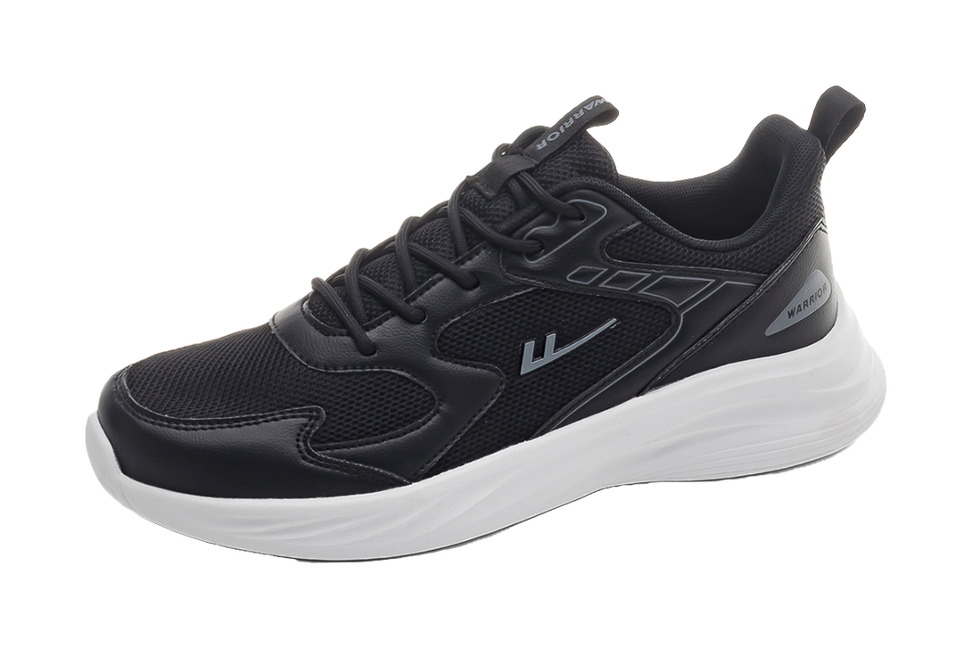 Warrior Shock Absorbing, Non Slip, Wear Resistant, Breathable And Lightweight Low top Casual Shoes Unisex White Gray 