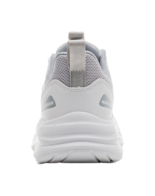 Warrior Shock Absorbing, Non Slip, Wear Resistant, Breathable And Lightweight Low top Casual Shoes Unisex White Gray 