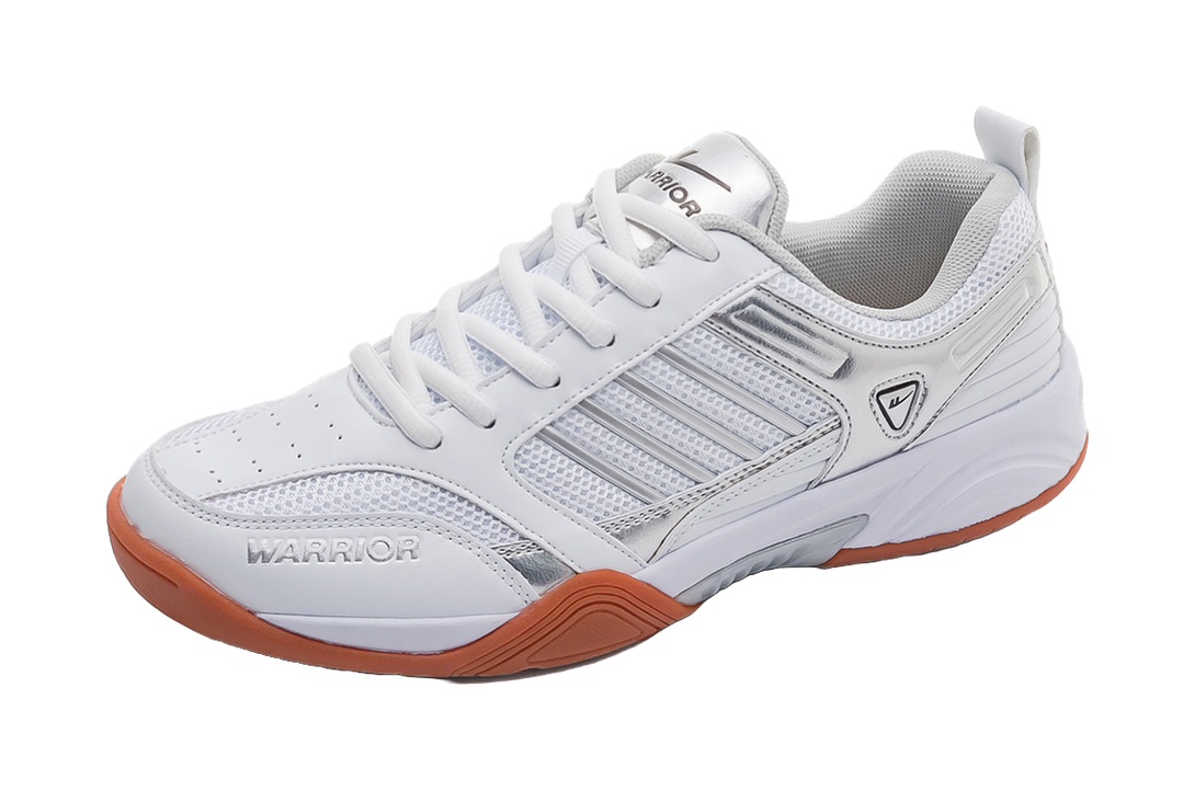 Warrior Shock Absorbing, Non Slip, Wear Resistant, Breathable And Lightweight Low top Casual Shoes Unisex White Gray 