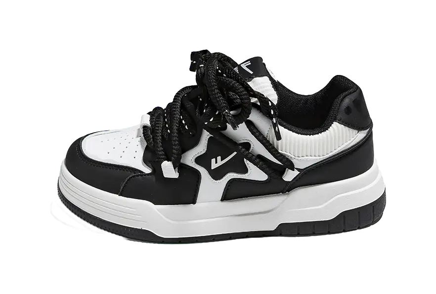 Warrior Skateboard Shoes Unisex White Black 