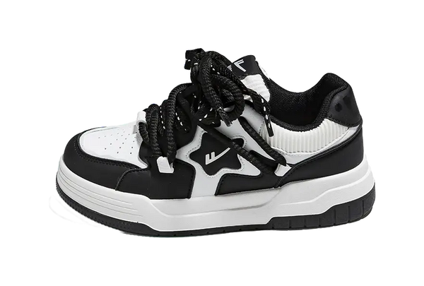 Warrior Skateboard Shoes Unisex White Black 