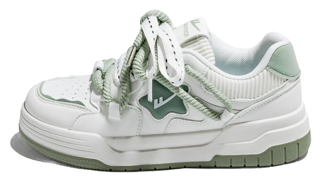 Warrior Skateboard Shoes Unisex White Black 