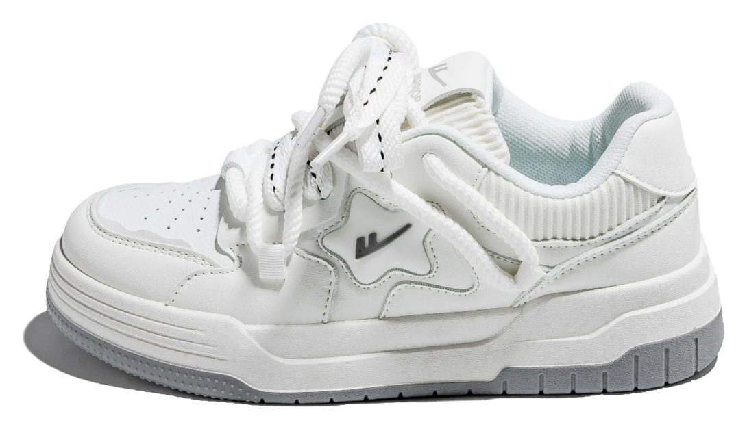 Warrior Skateboard Shoes Unisex White Black 