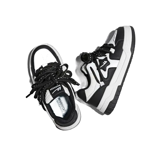 Warrior Skateboard Shoes Unisex White Black 