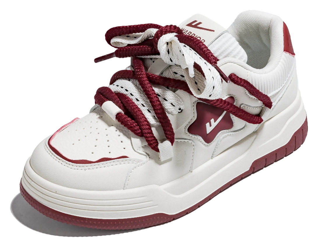 Warrior Skateboard Shoes Unisex White Black 