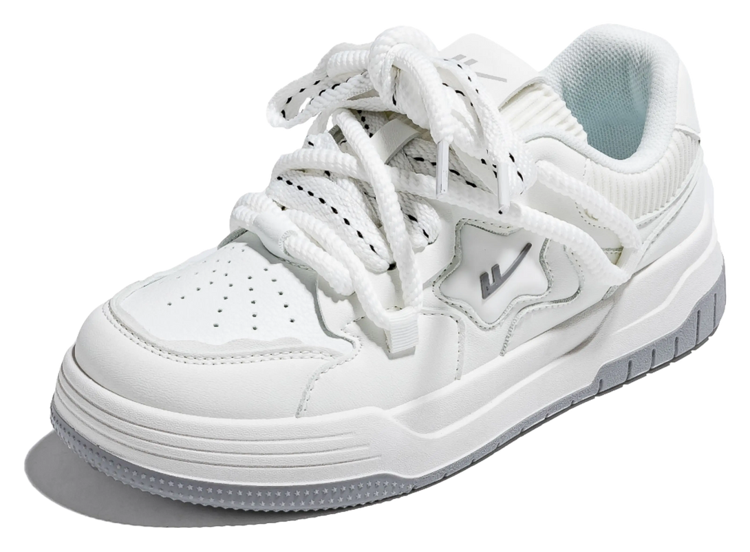 Warrior Skateboard Shoes Unisex White Black 