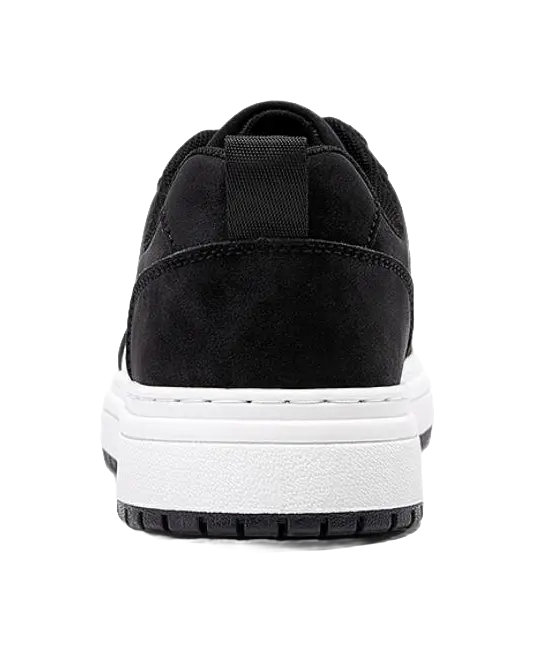 Warrior Slip Resistant Abrasion Resistant Low top Skateboard Shoes Men's Black White 