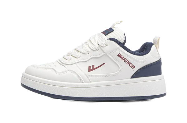 Warrior Slip Resistant Abrasion Resistant Low top Skateboard Shoes Unisex Beige Dark Blue Red 