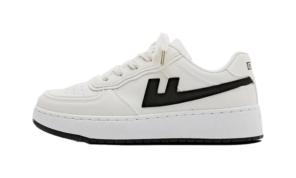 Warrior Slip Resistant Abrasion Resistant Low top Skateboard Shoes Unisex White Black 