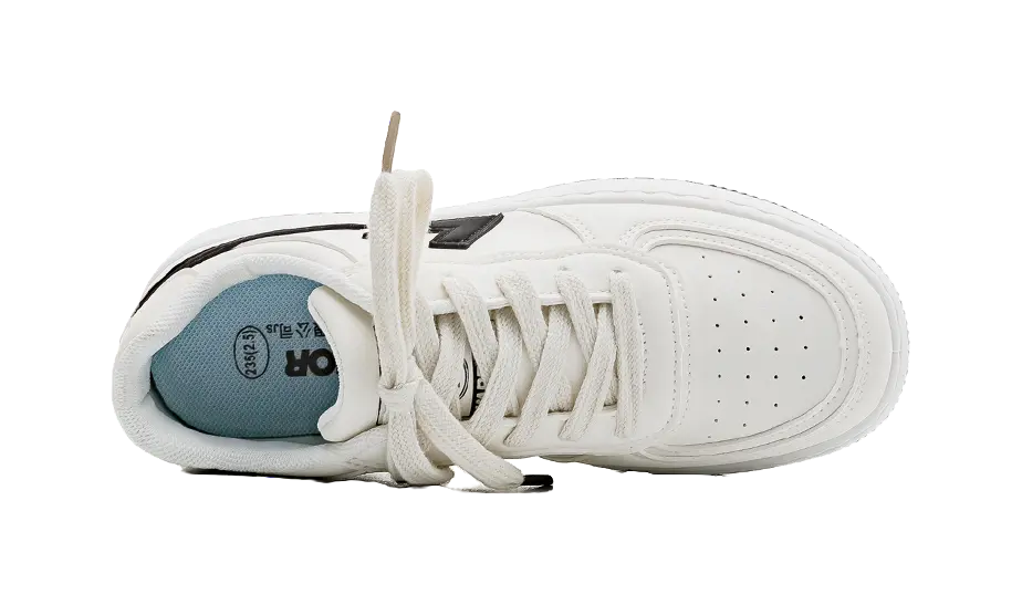 Warrior Slip Resistant Abrasion Resistant Low top Skateboard Shoes Unisex White Black 