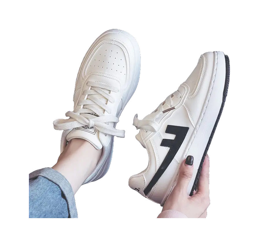 Warrior Slip Resistant Abrasion Resistant Low top Skateboard Shoes Unisex White Black 