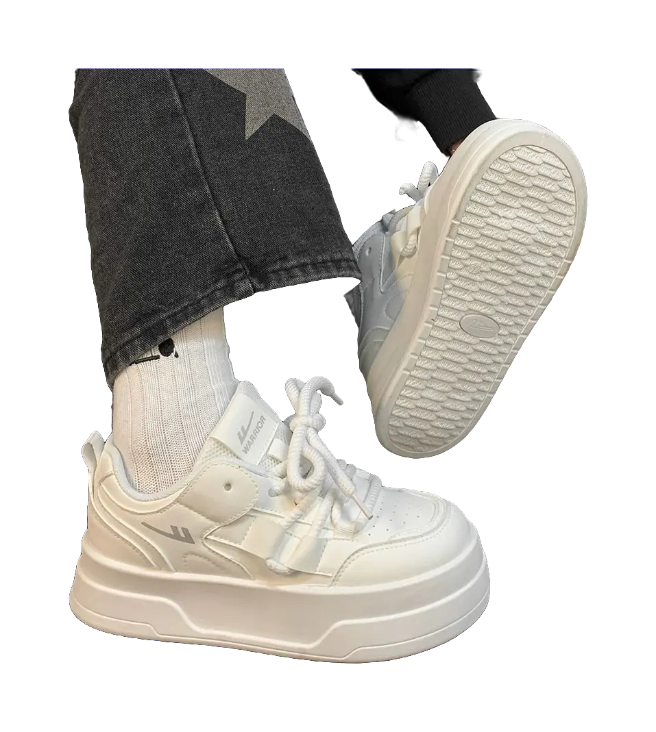 Warrior Slip Resistant Abrasion Resistant Low top Skateboard Shoes Women's White 