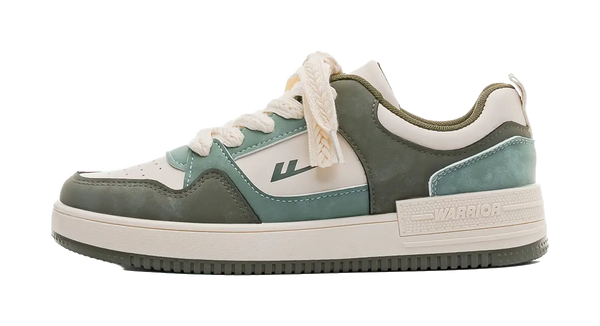 Warrior Slip Resistant Cushioning Abrasion Resistant Lightweight Breathable Low top Skateboard Shoes Unisex Ecru 