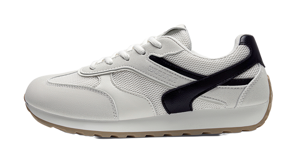 Warrior Slip Resistant Lightweight Height Increasing Low top Casual Shoes Unisex Beige Black 